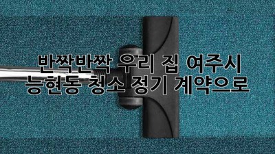 ✨ 반짝반짝 우리 집! 여주시 능현동 청소 정기 계약으로 ✨